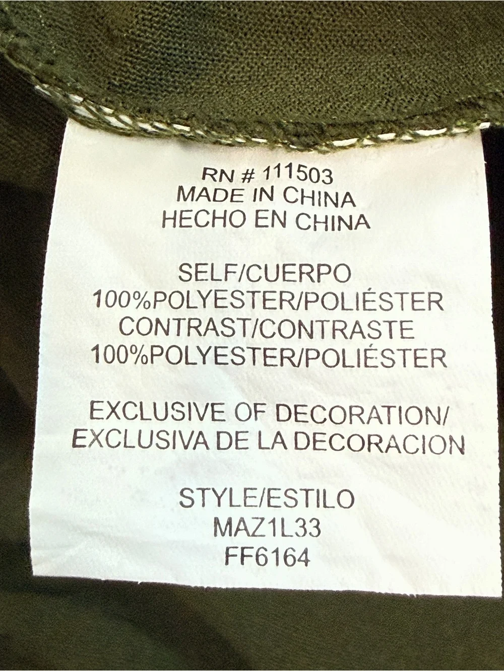 Fig + Flower Olive Green Embroidered Boho Midi Dress XL EUC - Picture 9 of 9